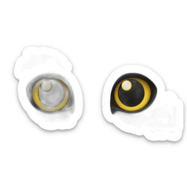 cat fat face dark grey sticker