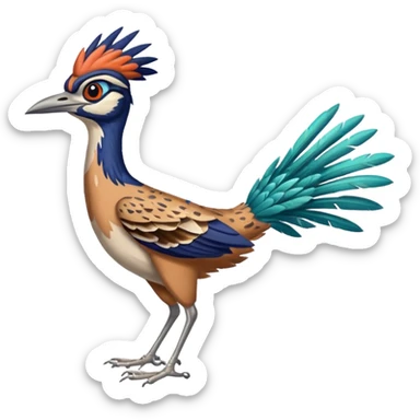 roadrunner colorful appears to be running sticker
