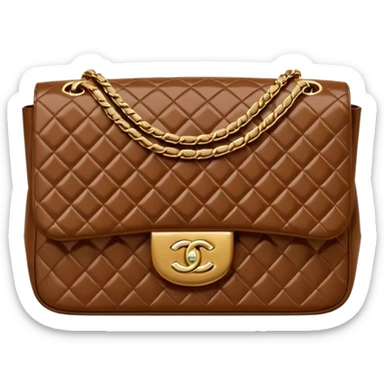 chanel brown color bag sticker