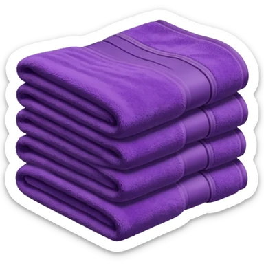 purple towel sticker