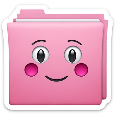 mac os mixed papers skeuomorphic pink sticker