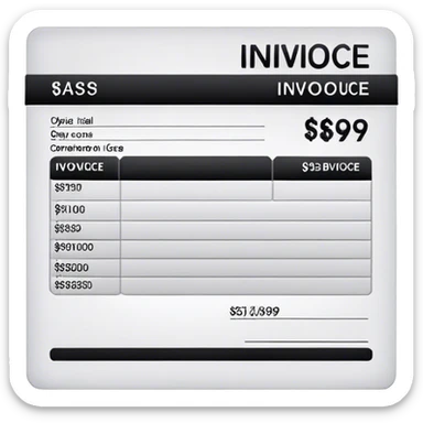 $9 invoice sticker