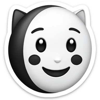 Chat black and white  sticker