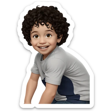 happy boy in casual outfit sticker