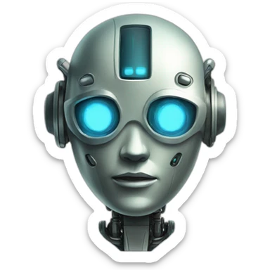 Sci-fi robot 50s sticker
