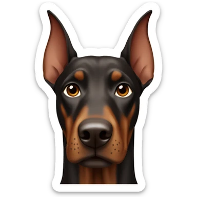 Brown Doberman sticker