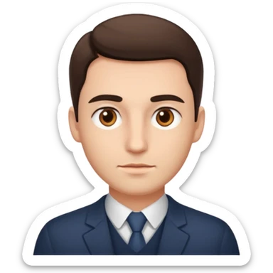 persona masculina con suerte enfocada en verse bien  sticker