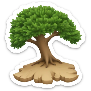  emoji of the cedar tree that is on the lebanese flag in black sticker