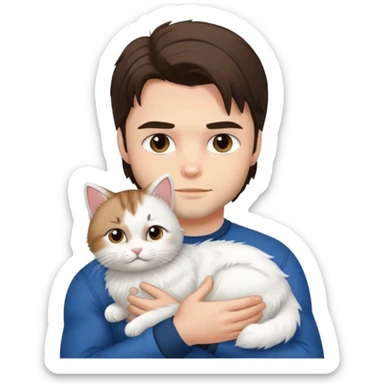 Bucky Barnes and alpine the cat sticker