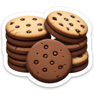 A plate of chocolate shortbread cookies (without chocolaté chips) sticker