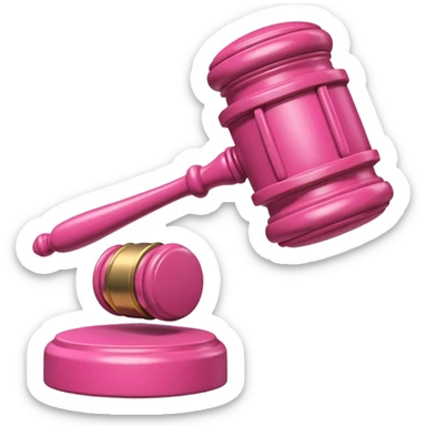 pink gavel sticker