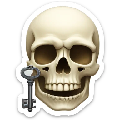 skull-key sticker