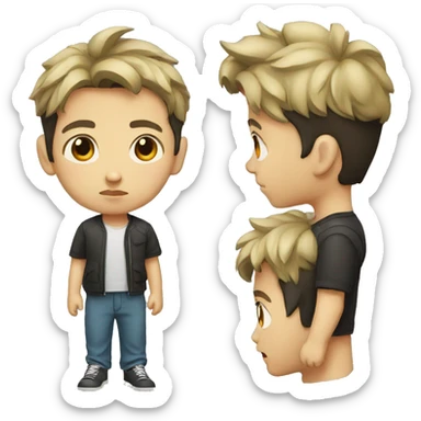 chinese boy serious sticker