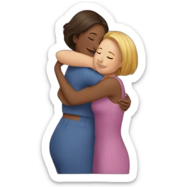 Women Hug to women sticker