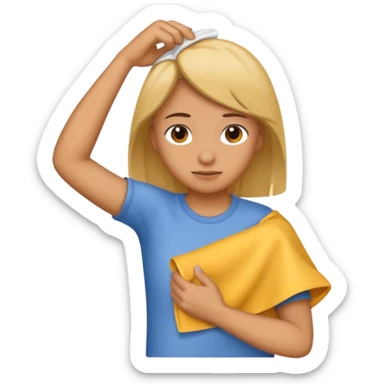 Wiping off my shoukder sticker