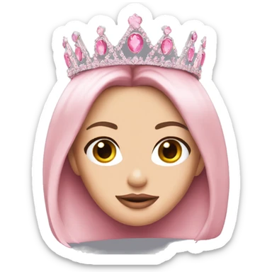 Megan fox wearing a pink tiara sticker