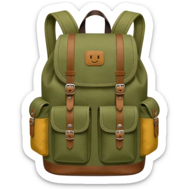 backpack front view storage sticker