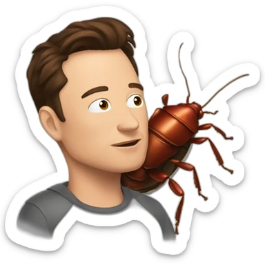 Elon musk as bedbug sticker
