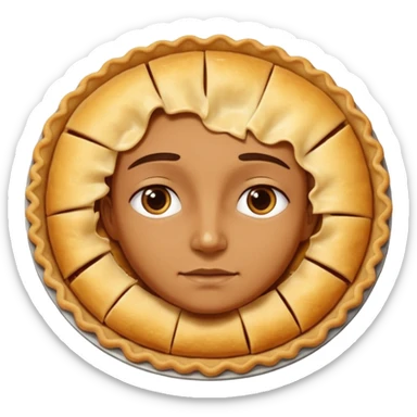 a federal passenger changing into a pie sticker