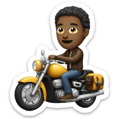 Chill guy in a motorcycle  sticker