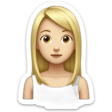 Fille d'anime qui se penche sticker