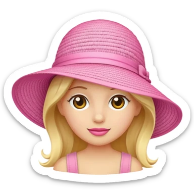 pink sunhat sticker