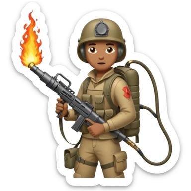 flame thrower world war 2 sticker