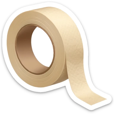 Thin beige roll of Masking tape sticker