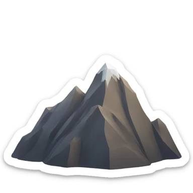 Mountain peak with three stars on top  sticker