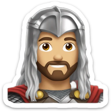 Jesus christ as thor sticker