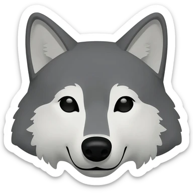 wolf head sticker
