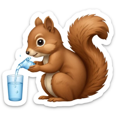  Suu çeken sincap sticker