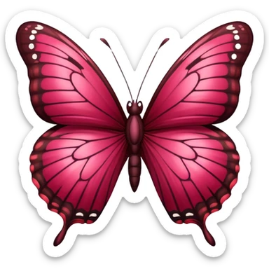 burgundy butterfly sticker