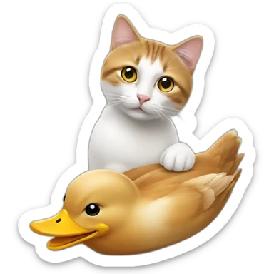 Un chat avec un bec de canard  sticker