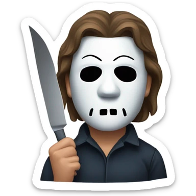 Michael Myers with Covid sticker