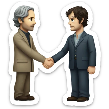hannibal lecter nbc holding hands with will graham sticker
