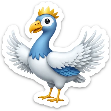 Quiero un emoji de la paz con una paloma blanca y un círculo sticker