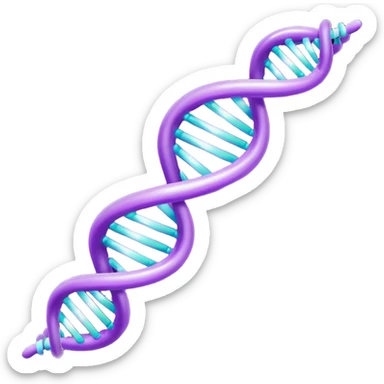 Purple DNA double helix sticker