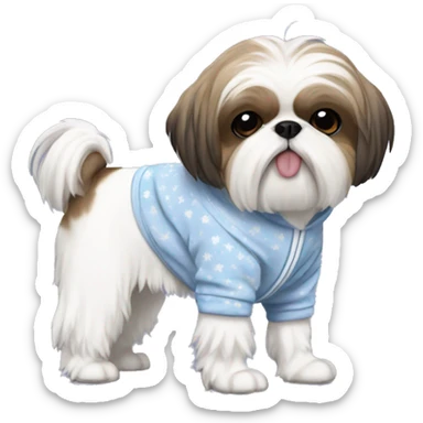 Shih Tzu wearing a onesie sticker