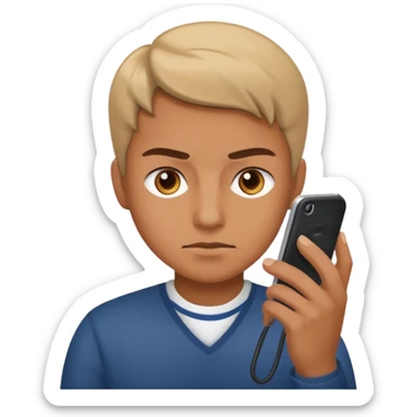 Scammer on a phone sticker