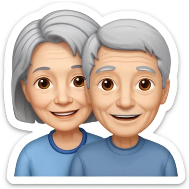 lo mismo que estas haciendo solo coloca alado de la abuela un hombre sticker