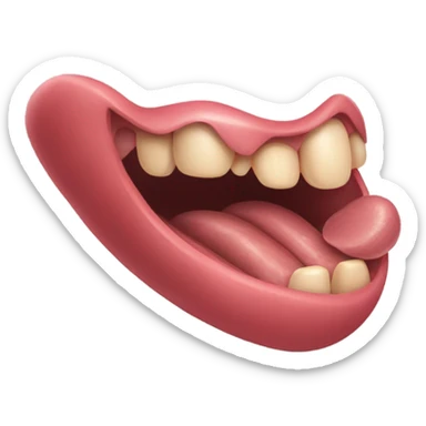 a human tongue emoji sticker