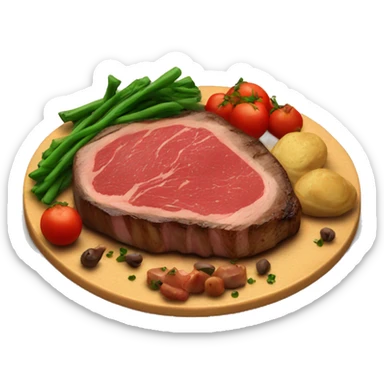 Steak dinner sticker