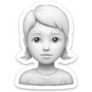 white chalk silhouette drawing sticker