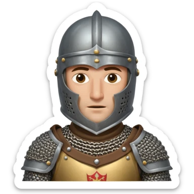 Monty pyton knight with full face covered helmet half body sticker