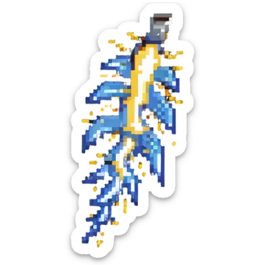 thunderbolt with electric sparks sticker