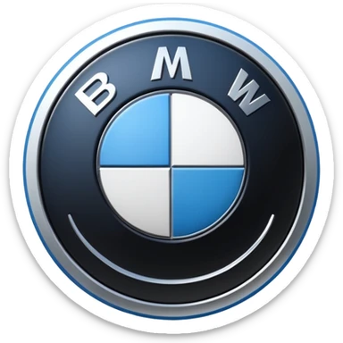 A BMW LOGO with correct colours in it diagonal blue sticker