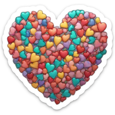 LGTBT coloured heart sticker