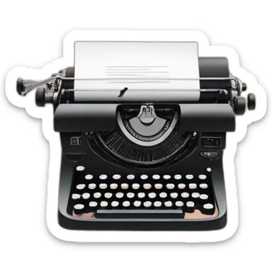 Typewriter in the sky sticker
