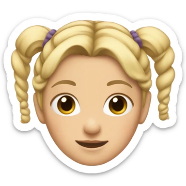 Pigtail blonde girl sticker